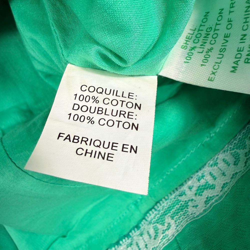 Lilly Pulitzer Trudy Shift Dress 4 Go Go Green Cotton Crochet Circle Trim - Picture 5 of 12